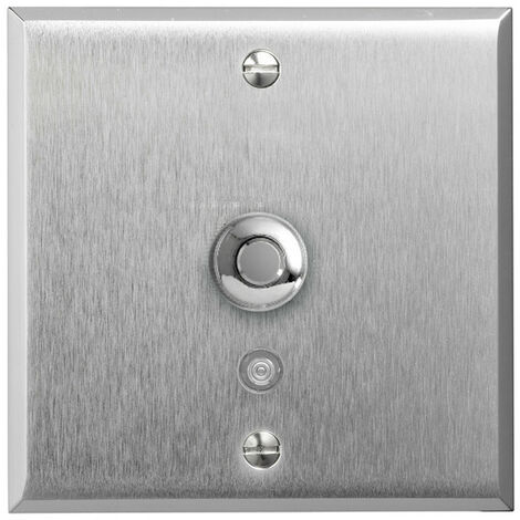 Art d'Arnould univers Mémoire poussoir lumineux bouton rond 2A acier brossé (67111)