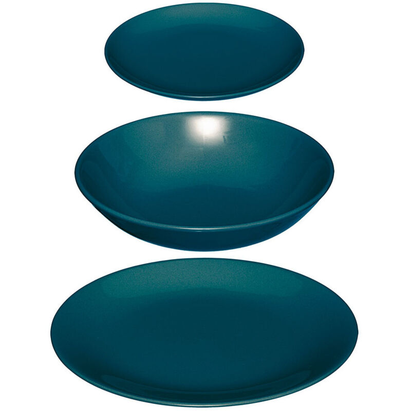 Service de table 18 pièces "colorama" 26cm bleu