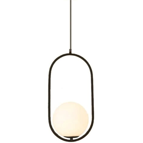 Art Deco Elipse Black 50 cm - lampada a sospensione nera