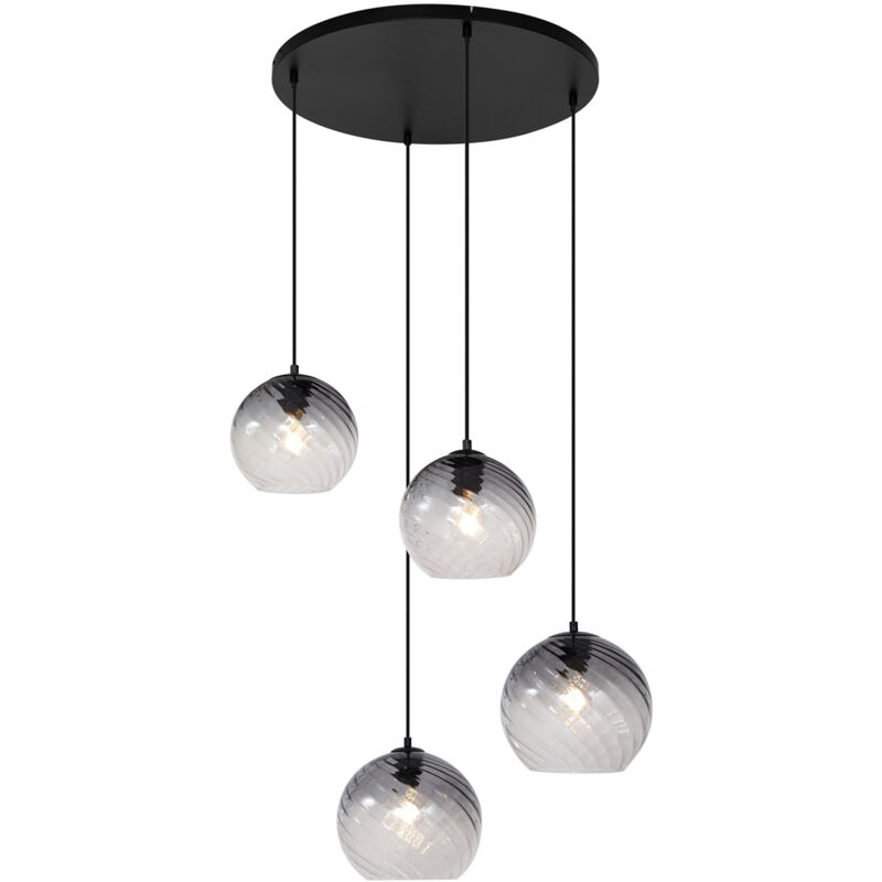 Image of Art Deco Pendant Lamp Black with&hellip;