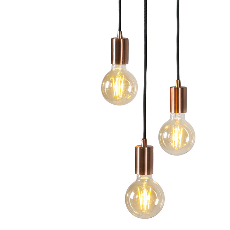 Art Deco Pendant Lamp Copper - Facil 3