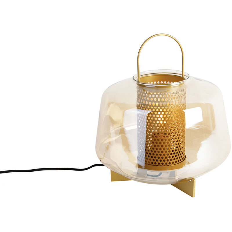 Image of Art Deco Table Lamp Gold with&hellip;