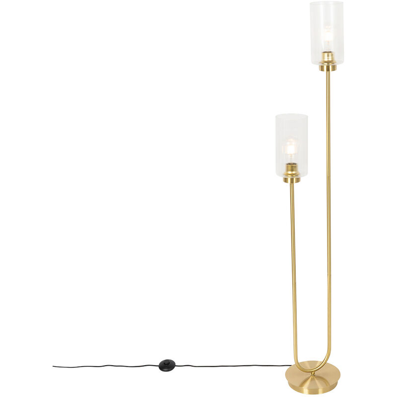 Image of Art Deco Floor Lamp Gold with&hellip;