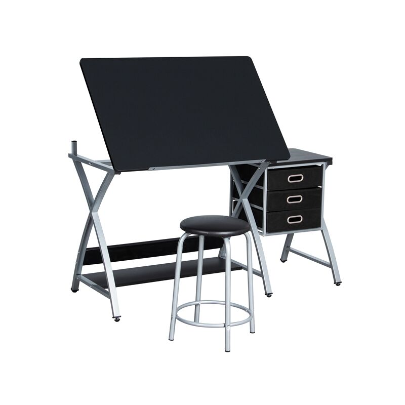 Art/Drawing Desk with Adjustable Height Tiltable Tabletop Drafting ...