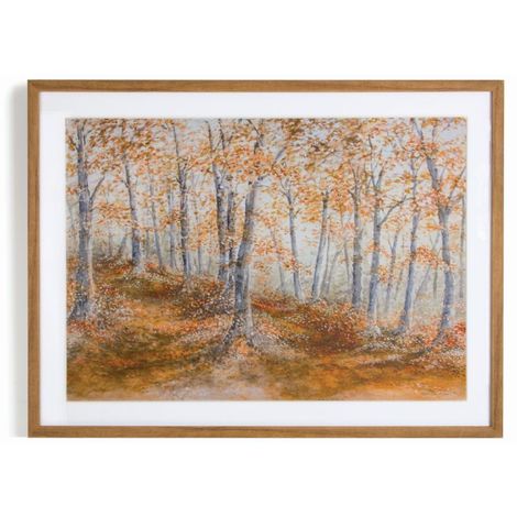 main image of "Art for the Home Amber Woodland Framed Print (Was £50)"
