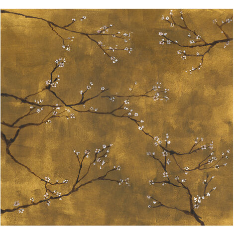 Art for the Home Fototapete Chinesische Blüte - Gelb - 300x280 cm