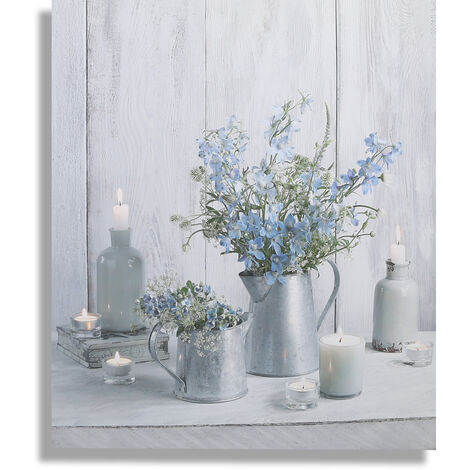 Art for the Home Ruhe Blau LED Leinwandbilder 60x70cm