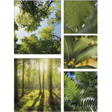 Art for the Home Wanddeko Leinwandbild Set Green Silence 80x60cm