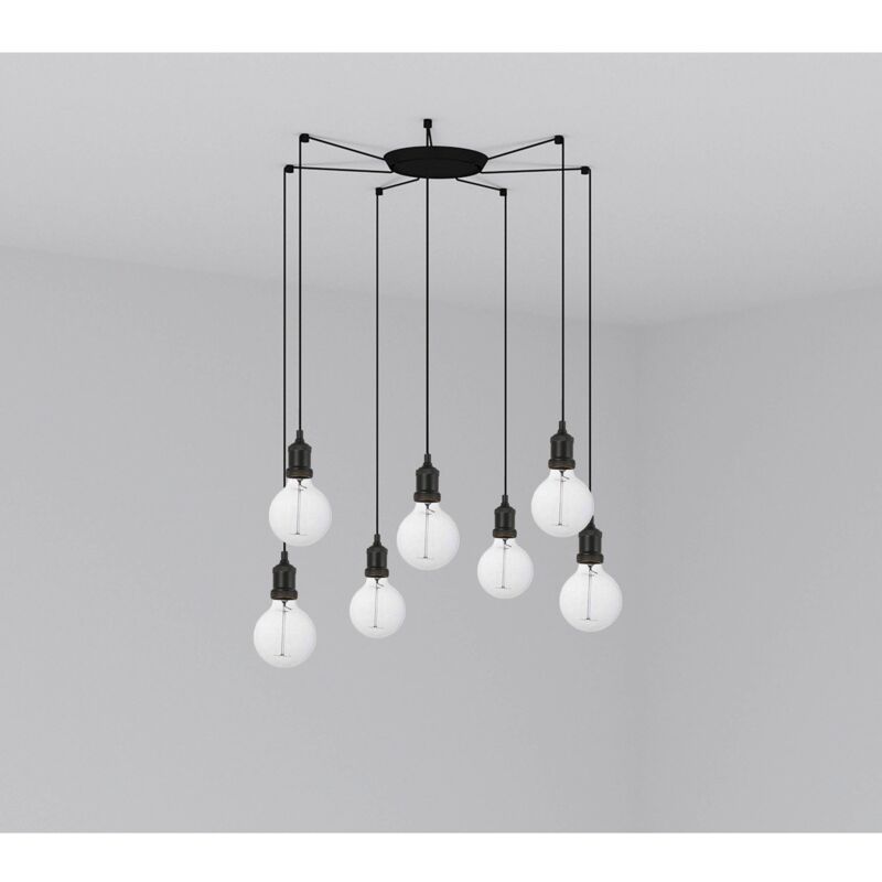 

ART Lámpara colgante negra 7L - NEGRO