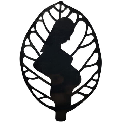 Art Metal Leaf Black Silhouette Ornaments Home Decor Handmade Figure Mother's Day Gift Modern Room Decoration