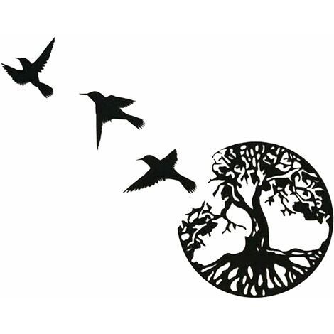 Art Mural en Métal, Art de l'arbre de Vie, Signe de Famille Arbre en Métal, Décoration Murale, Décor D'intérieur