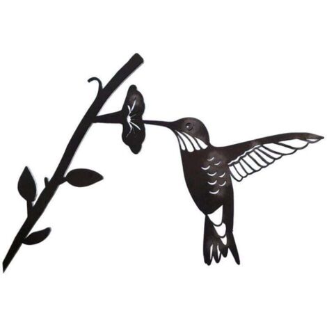 Art Mural en Métal Oiseaux, Décoration Murale Oiseau en Métal Noir, Deco Murale Metal Moderne Oiseaux Et Branches Design pour Decoration Chambre Salon