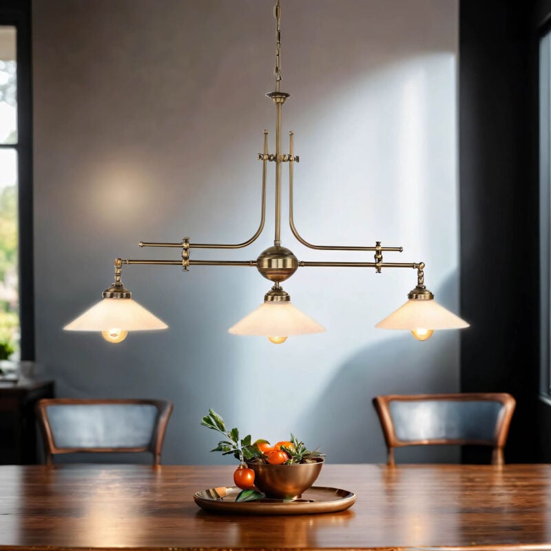 Art Nouveau Lampe de Table de Billard Professionnelle E27 blanc Salle à Manger