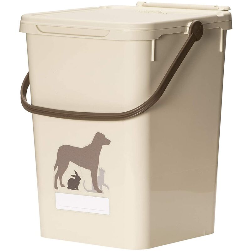 Conteneur pour aliments pour animaux de 40 litres avec couvercle et poignée autobloquante