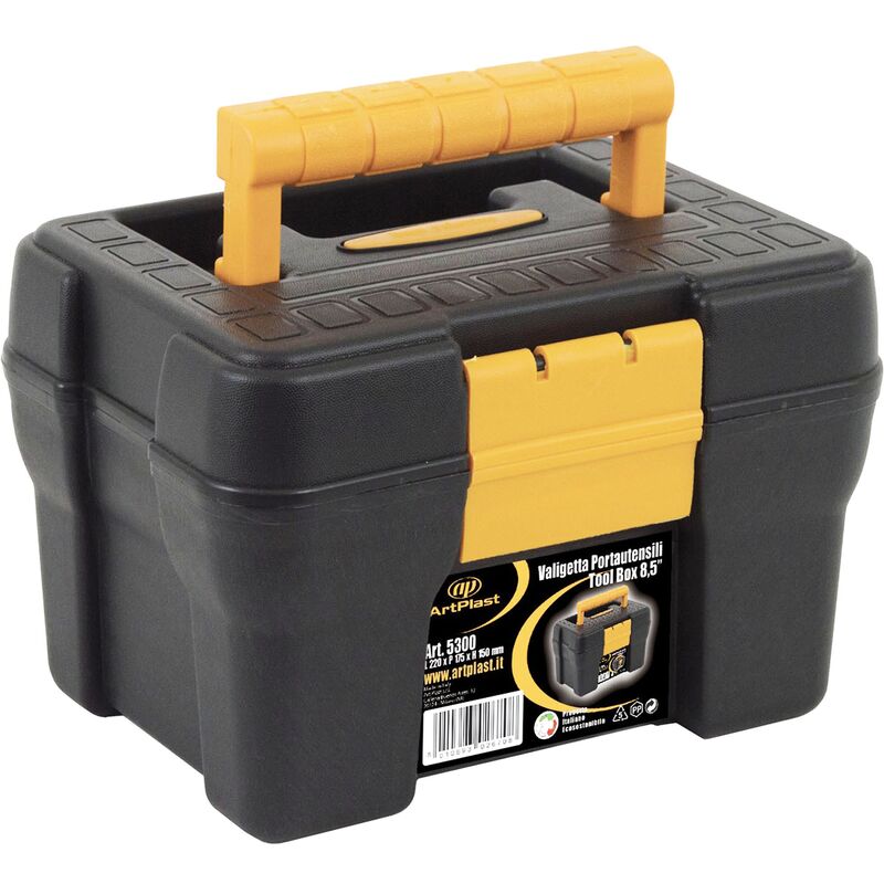 Dema - Boîte à outils en polypropylène 8,5 'l 220 x p 175 x h 150 mm. - Noir jaune