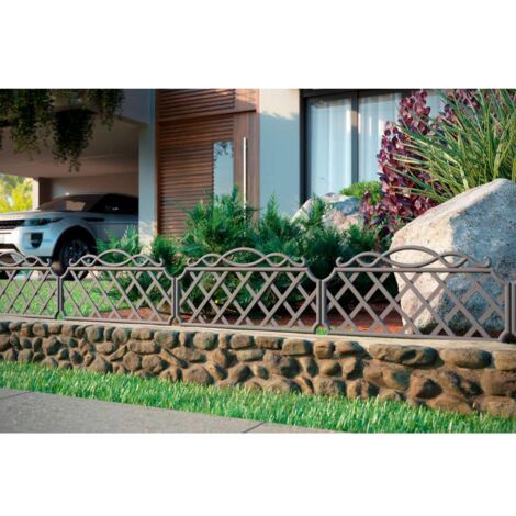 Art Plast Bordure Decorative da Giardino - Antracite - 795x40xH298 mm