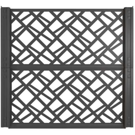 Art Plast Kit Pannelli Decorativi Esterno - Antracite - 114x102 cm