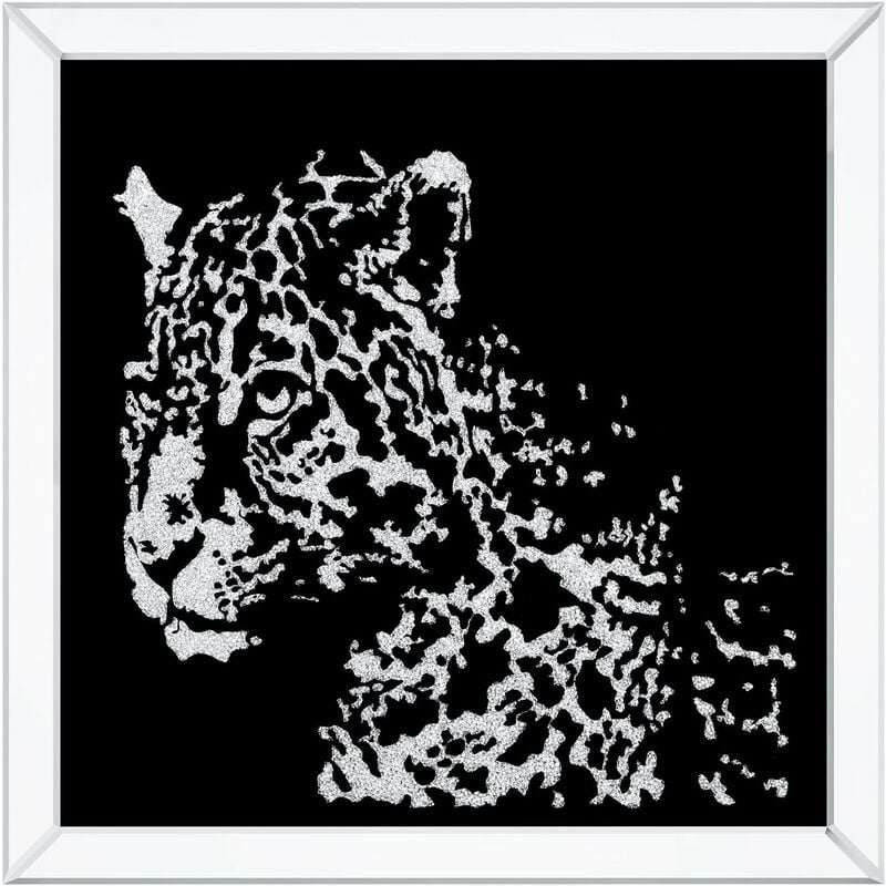 Image of Art Quadro Decorativo da Parete Leopardato Quadro con Cornice per Camera da Letto Quadro Casa Moderno con Vetro Diamante Brillanti 40cm