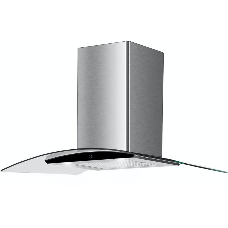 Designair Evo Black Glass Cooker Hood, (W)90Cm | Designair | US