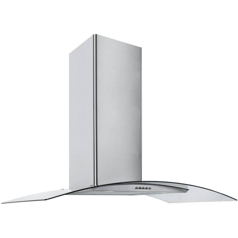 ART28373 90cm Curved Glass Cooker Hood - Econolux