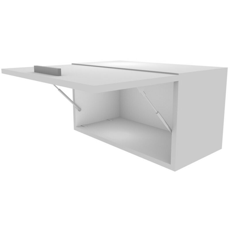 ART.3066BRP - Bibliothèque murale avec porte battante l 60 h 32 Prof.32 - blanc