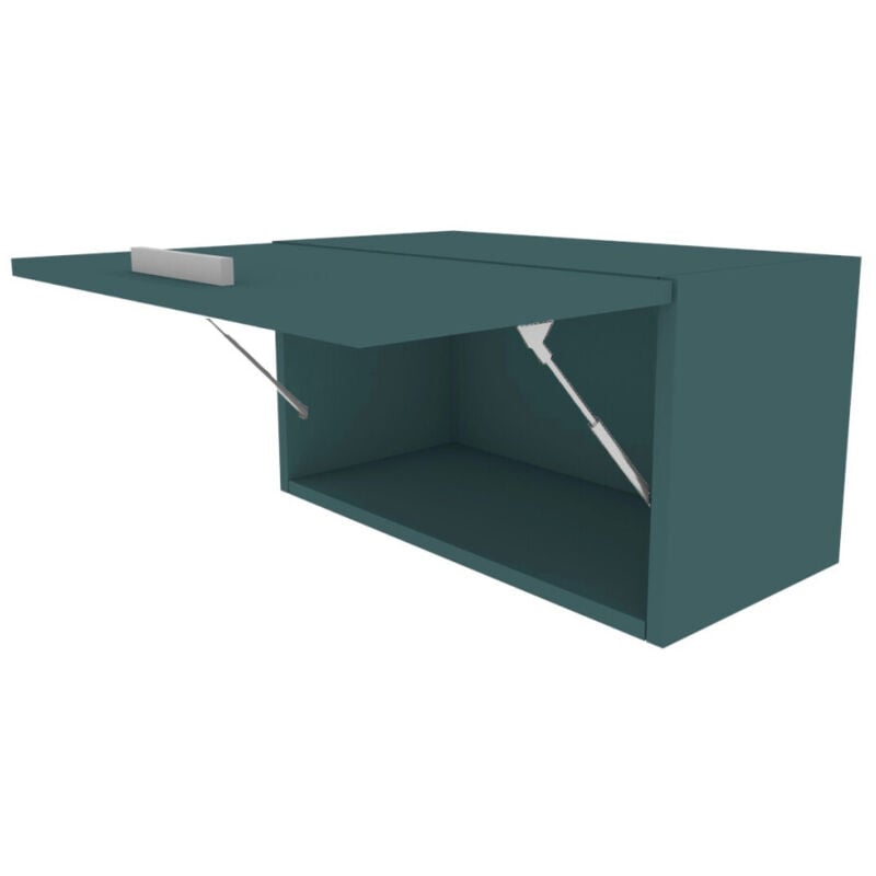 ART.3066BRP - Bibliothèque murale avec porte battante l 60 h 32 Prof.32 - Verde Petrolio