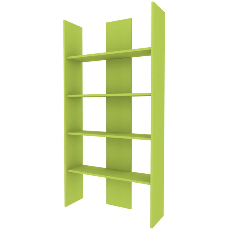 Bibliothèque polyvalente : design moderne, montage facile, idéale pour le salon, le bureau et la chambre - Vert citron