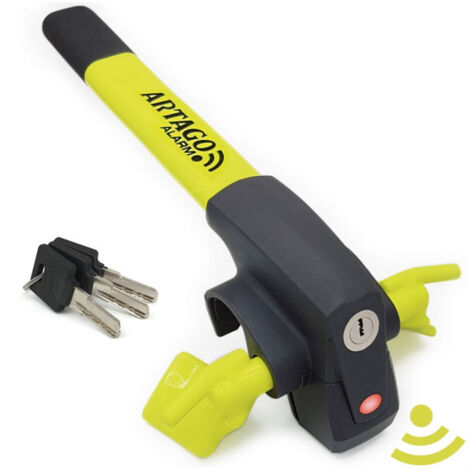Artago 870 Canne Antivol Voiture Jaune Fluorescant