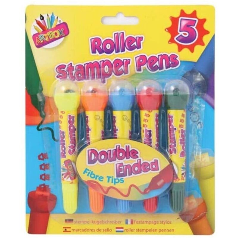 Stamp Pen (Pack of 5) (One Size) (Multicoloured) - Multicoloured - Artbox