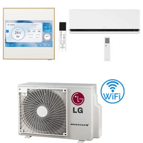 Artcool Gallery LCD + Dualcool Deluxe R32 Dual Split Inverter Klimaanlage 9000 + 12000 BTU mit E.U. MU3R21 NEU Klasse A+++/A+