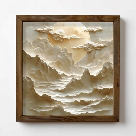 Arte de pared de MDF con marco Painting Multicolor