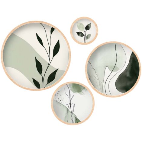 Arte de pared de MDF con marco Painting Multicolor
