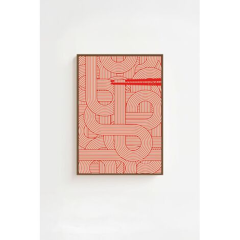 Arte de pared de MDF con marco Painting Multicolor