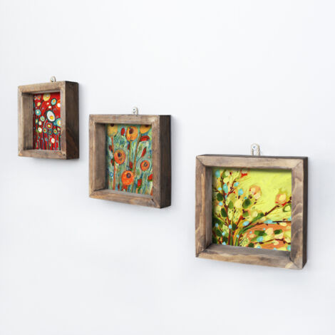 Arte de pared de MDF con marco Painting Multicolor