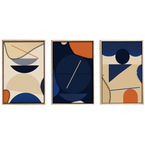 Arte de pared de MDF con marco Painting Multicolor