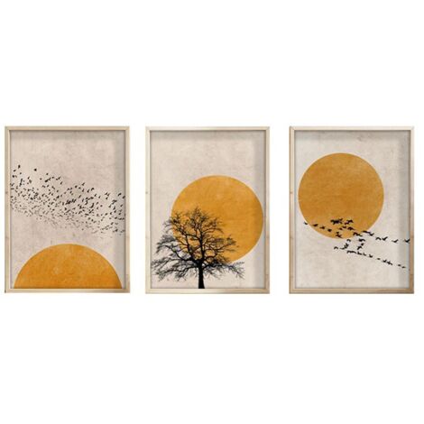 Arte de pared de MDF con marco Painting Multicolor