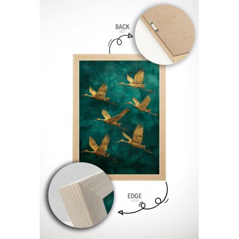 Arte de pared de MDF con marco Painting Multicolor