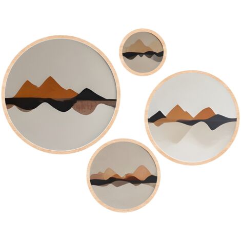Arte de pared de MDF con marco Painting Multicolor