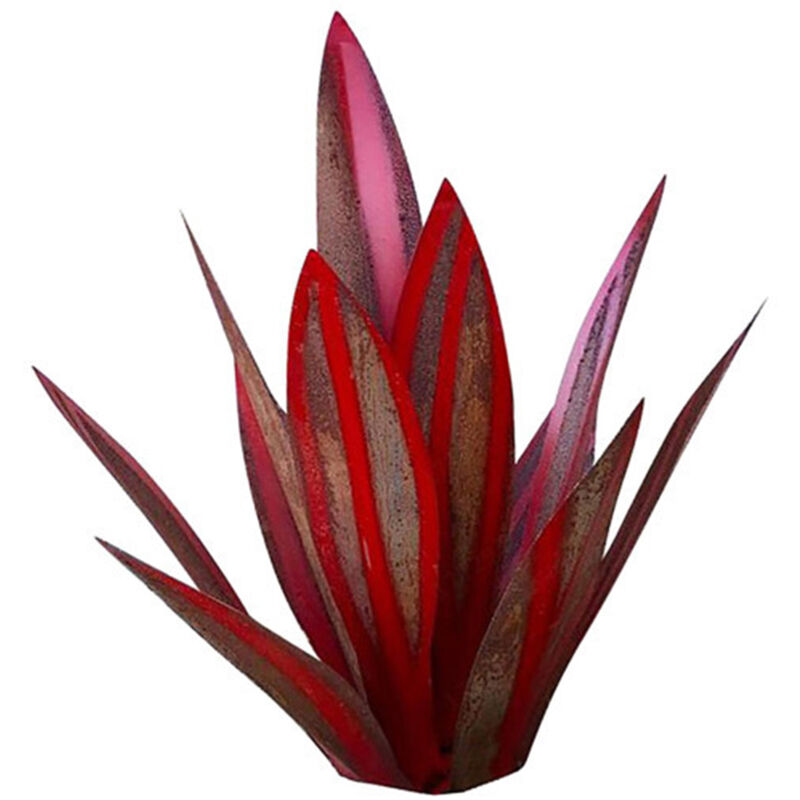 

arte del hierro de agave adornos de plantas de agave jardin adornos de jardin jardin adornos de decoracion, 55 cm, rojo vino