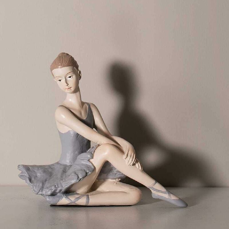 

Arte nórdico Ballet chica resina figura adornos figuritas accesorios de decoración para sala de estar adornos para decoración del hogar E