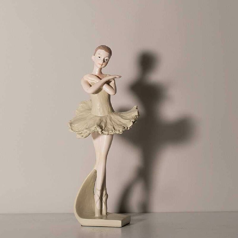 

Abcrital - Arte nórdico Ballet Girl Figura de resina Adornos Figuras Accesorios de decoración para adornos de sala de estar para la decoración del