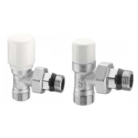 Arteclima - Valvola manuale + detentore da 1/2" attacchi a squadra per tubi in rame/multistrato - Colore: Cromo