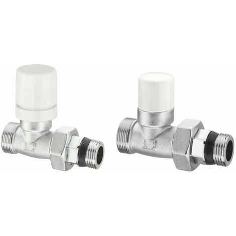 Arteclima - Valvola manuale + detentore da 3/8" attacchi dritti per tubi in rame/multistrato - Colore: Cromo - Art. 30138St+13038St