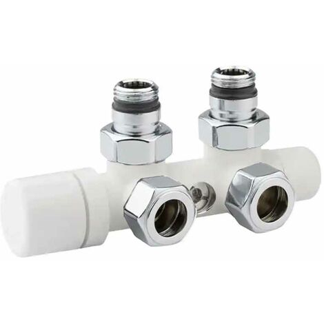 Arteclima - Valvola Mono-Bitubo da 1/2" Destra 24x19 Bianco-Cromo