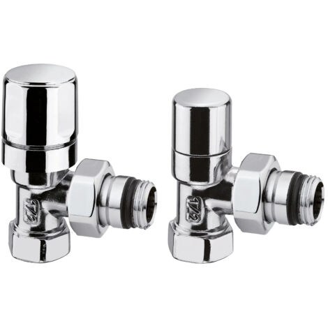 Arteclima - Valvola Termo + Detentore 1/2" A Squadra Attacco Ferro - Colore: Cromo