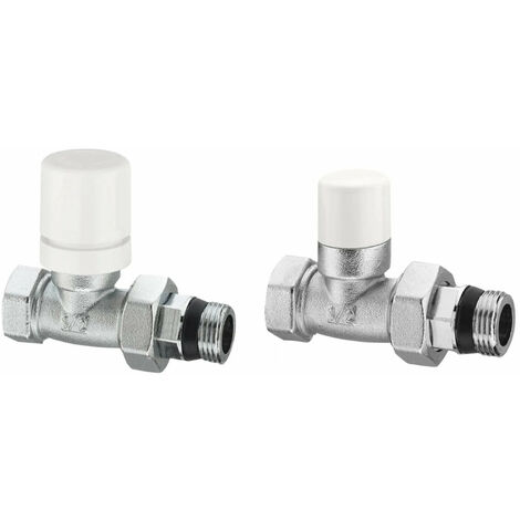 Arteclima - Valvola Termo + Detentore 1/2" Diritti Attacco Ferro - Colore: Cromo