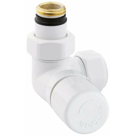 Arteclima - Valvola Termostatizzabile Angolare Da 1/2" Versione Sinistra - Colore: Total White - Art. 30512Tw