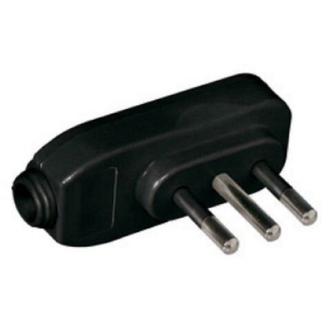 Arteleta spina mobile piatta 2p+t 10a nera rls.9112.n