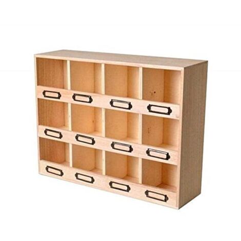 Artemio Scaffale con 12 scatole di Legno