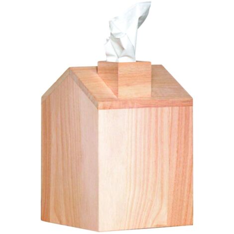Artemio Scatola di Legno di Erogazione dei Tessuti, Beige, 13 x 19 x 13 cm
